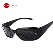 Черный Пинхол солнцезащитные очки Женщины Мужчины Анти-усталость Vision Care Пинхол микропористые очки глаз Упражнение анти-близорукости