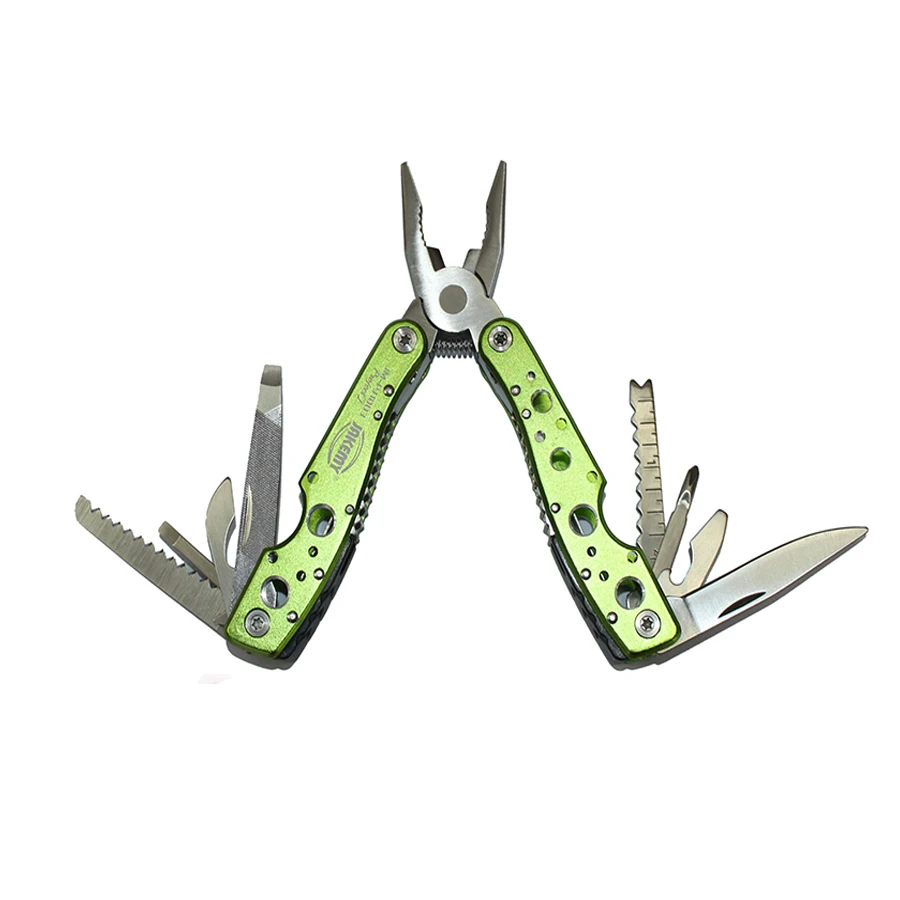 

Outdoor multitool with knife, camping,screwdriver, bottle opener, wood saw, steel file, machets for travel surviva multi-tool