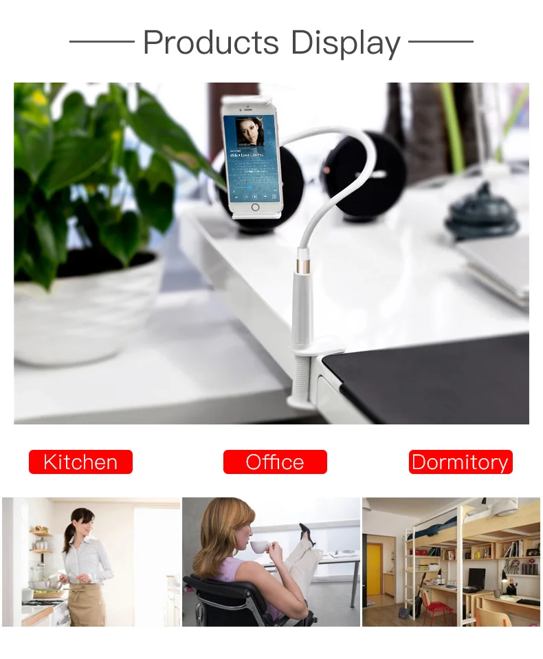 Flexible Long Arm lazy Phone Tablet Holder (13)