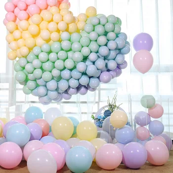 

20pcs Macaroon Color Latex Balloon 10 inch Festival Birthday Party Decorative Balloons Sweet Colorful Party Hanging Decoration