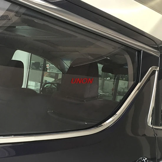 

Stainless steel rear window garnish pillar middle door decoration trim For Toyota Alphard Vellfire 30 2016 2017 2018