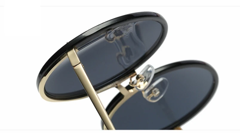 Круглые Солнцезащитные очки с большой оправой для мужчин и женщин, модные прозрачные солнцезащитные очки UV400, винтажные очки Oculos 47823