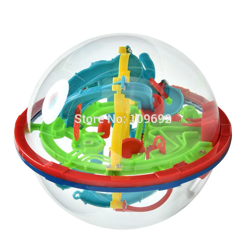 

Free Shipping 100 Steps Magic Intellect 3D Maze Puzzle Ball Kids Game Brain Educational Children Toys Gift Balance Logic Ability