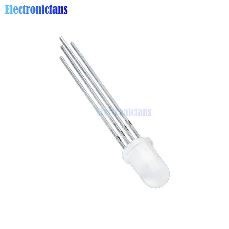 

50Pcs Red Green Blue Diffused 5mm 4pin RGB Common Cathode LED