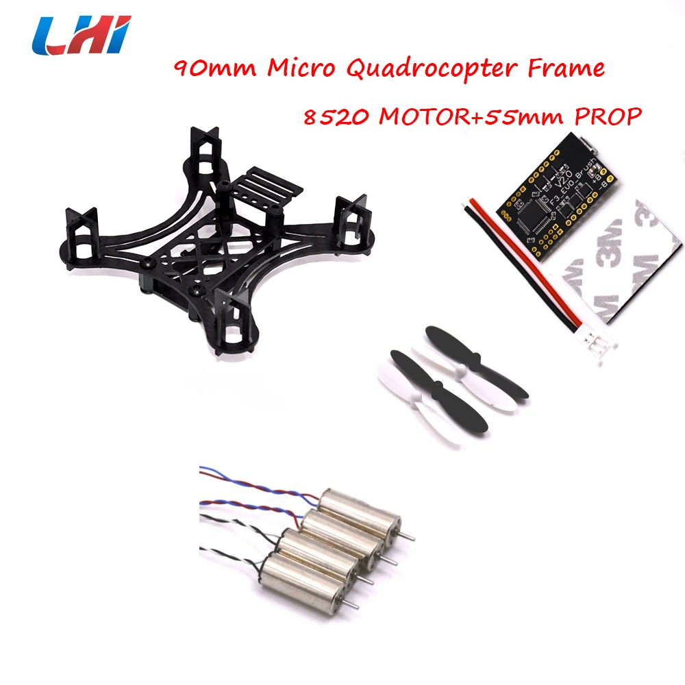 

RC plane 8520 motor 90mm Micro FPV F3 Flight Controller Board Spare Parts & Racing Quadcopter Carbon Fiber DIY Frame Kit