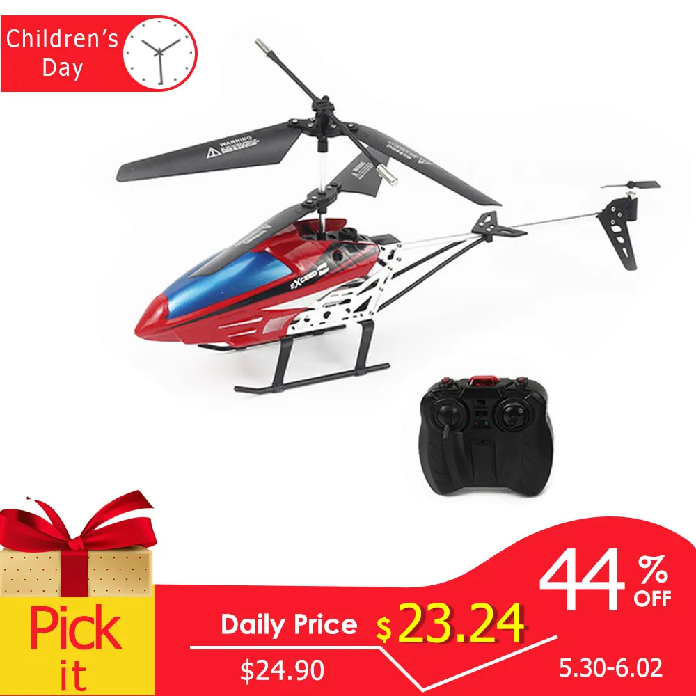 Remote Control Helicopter 3.5 CH Radio Control Helicopter with LED Light Quadcopter Aircraft Children Gift Toys for Children #E