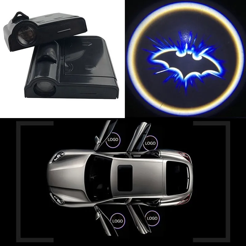 

2pcs Wireless Led Car Door Welcome Light Laser Projector Batman Logo Ghost Shadow Light for Volkswagen Ford BMW Honda Audi Kia