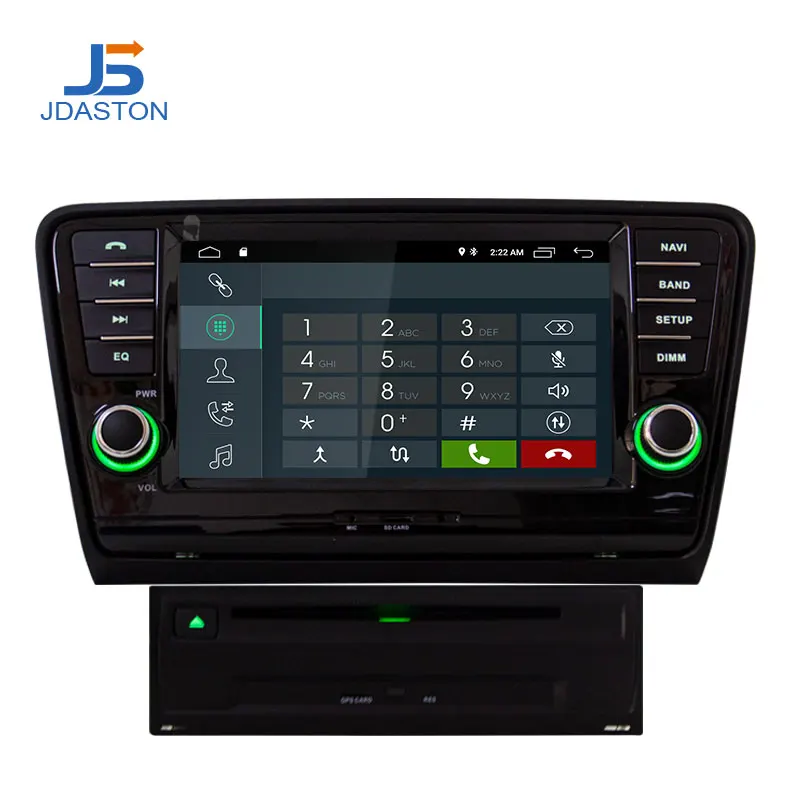 Автомобильный DVD плеер JDASTON Android 10 для SKODA Octavia 2013 2014 2015 мультимедиа GPS навигация 2 Din