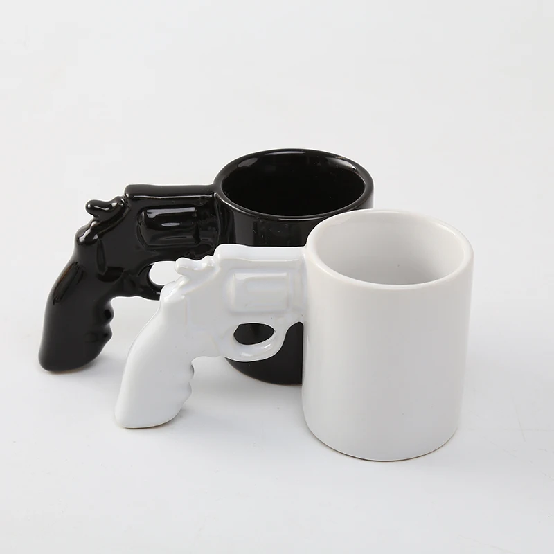 

Cup Office Supplies Mug Revolver Black 500ml Coffeemugteacup Home Decor Living Ceramics