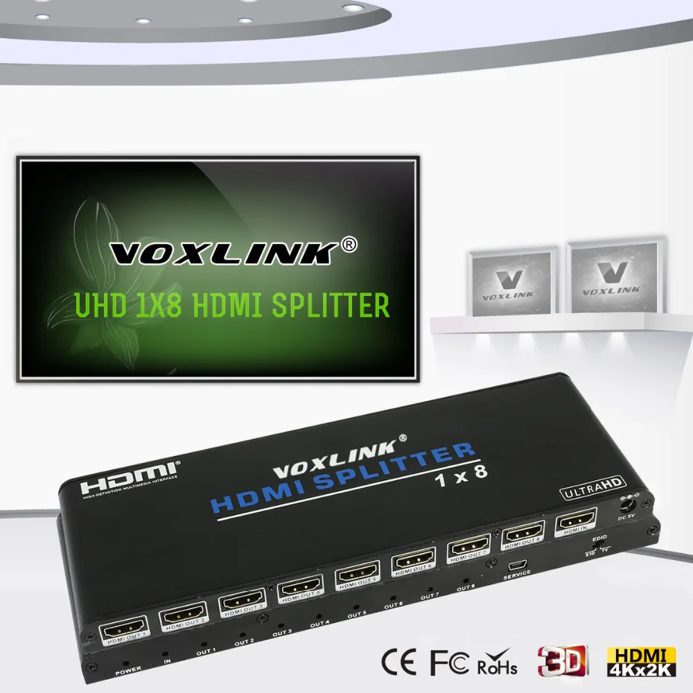 4K*2K 3D 1080P HDMI Splitter HD 1x8 1 in 2/4/8 Out HD