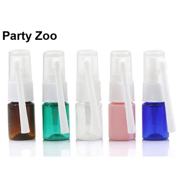 

500 x 5ml Colorful Plastic Empty Portable Nasal Spray Bottle with 360 Degree Rotation Atomizer Makeup Water Holder Jar