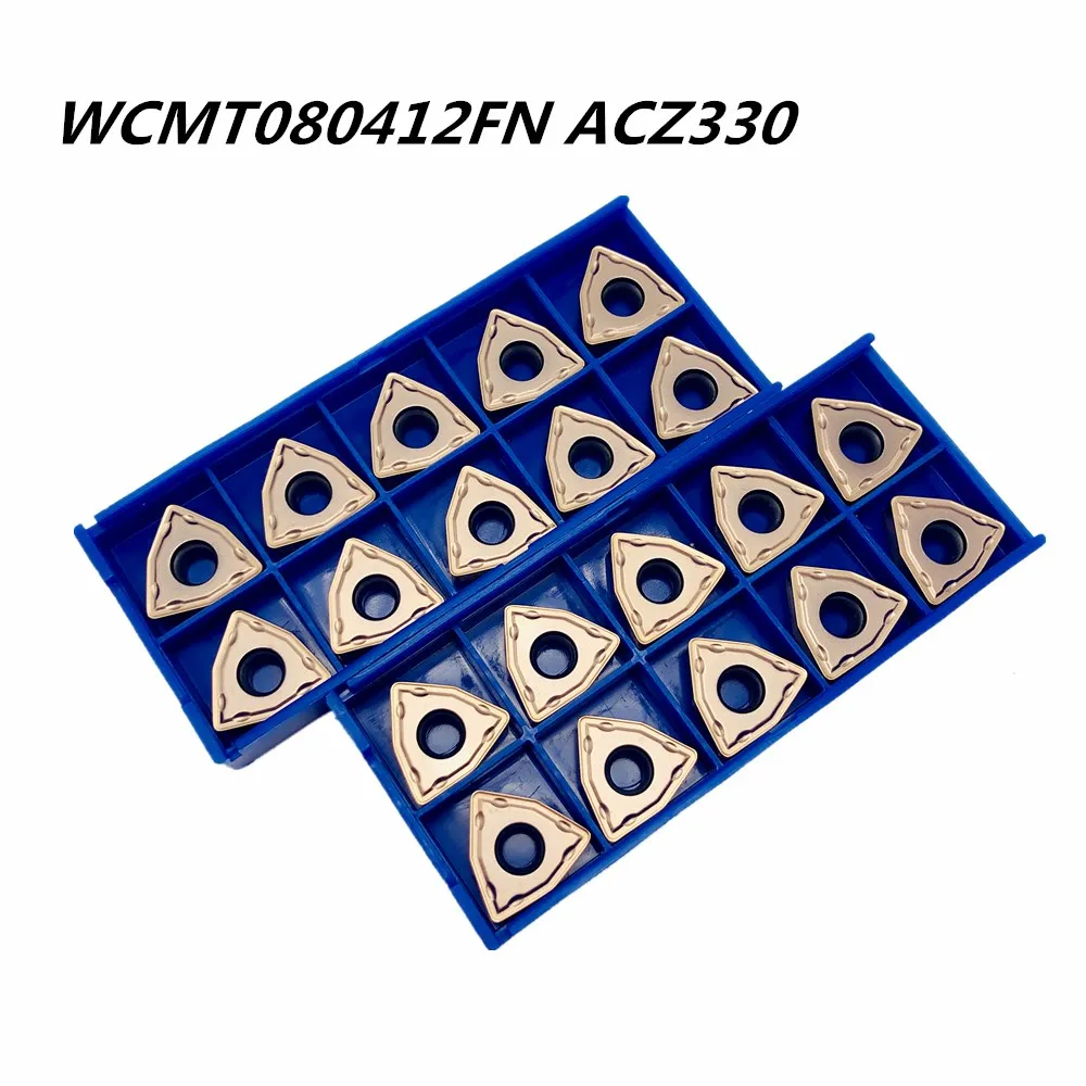 

10PCS Lathe tool WCMT080412FN ACZ330 high quality carbide tool metal turning tools WCMT080412 CNC accessories milling cutter