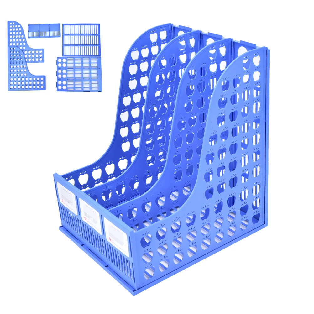 3 секции Бумажная книга синий черный органайзер для хранения папка журнал файл папка