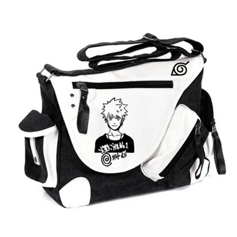 Japan Anime Naruto Messenger Bag Naruto Uzumaki Printing Shoulder Travel Bags Students Schoolbag