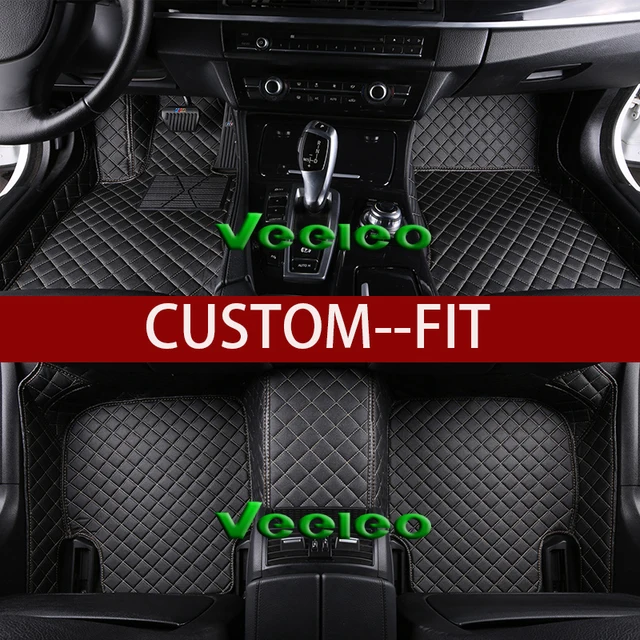 Veeleo 8 Colors Leather Custom Floor Mats for Jaguar XF Sedan 2008 2015