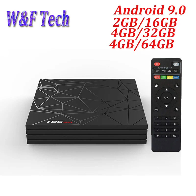 T95 MAX ТВ Box Android 9,0 Allwinner H6 4 ядра 4 Гб Оперативная память 32 GB 64 GB Встроенная память 2,4 ГГц Wi-Fi 6 K H.265 USB3.0 Smart ТВ коробка