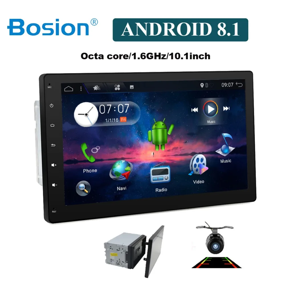 Cheap 10.1 inch 8 Core 2 DIN universal Android 9.0 Car Audio GPS Radio Video Player Stereo Auto BT RDS Head unit 2din with wifi usb sd 0