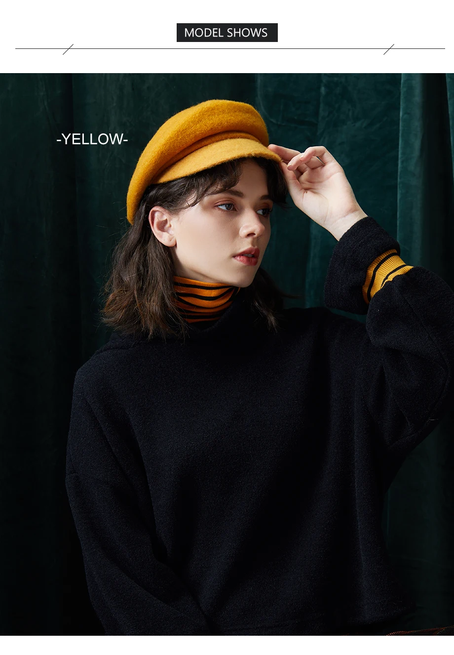 Anise Newsboy Caps Retro Literary Female 2018 Winter Knit 100% Cashmere Hats Wool Octagonal Hat Leisure Hat Accessories Autumn (5)