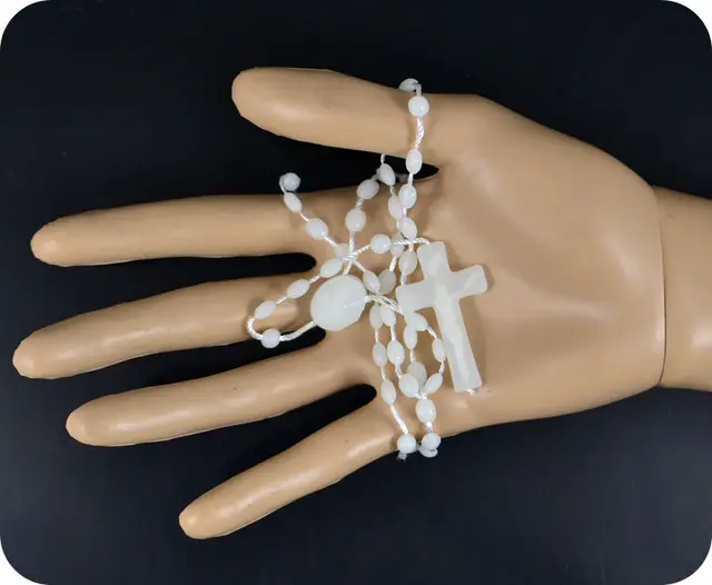 Leuchtender Rosenkranz 152cm - Katholischer Gebetskranz Mit Jesus-Kruzifix