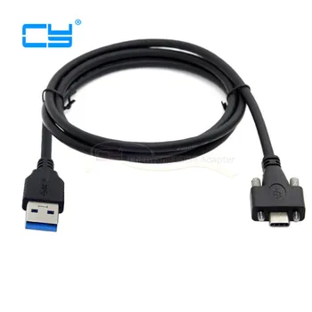 

USB -C Type-C Dual Screw Locking to Standard USB3.0 Data Panel Mount Type Cable 1.2m adapter