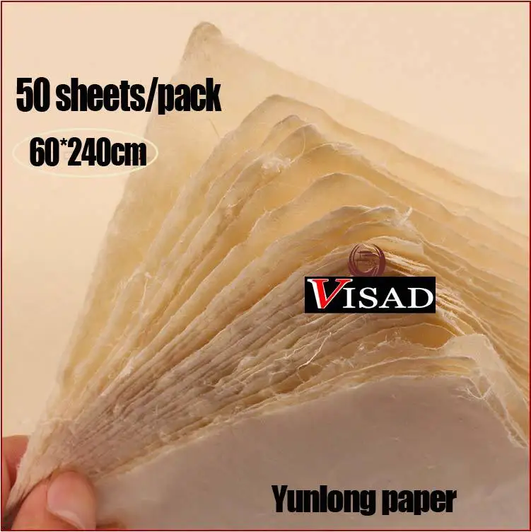 50 листов/упаковка китайская бумага Хуань для каллиграфия и рисование, бумажная ручной работы рисовая бумага 60*240 см