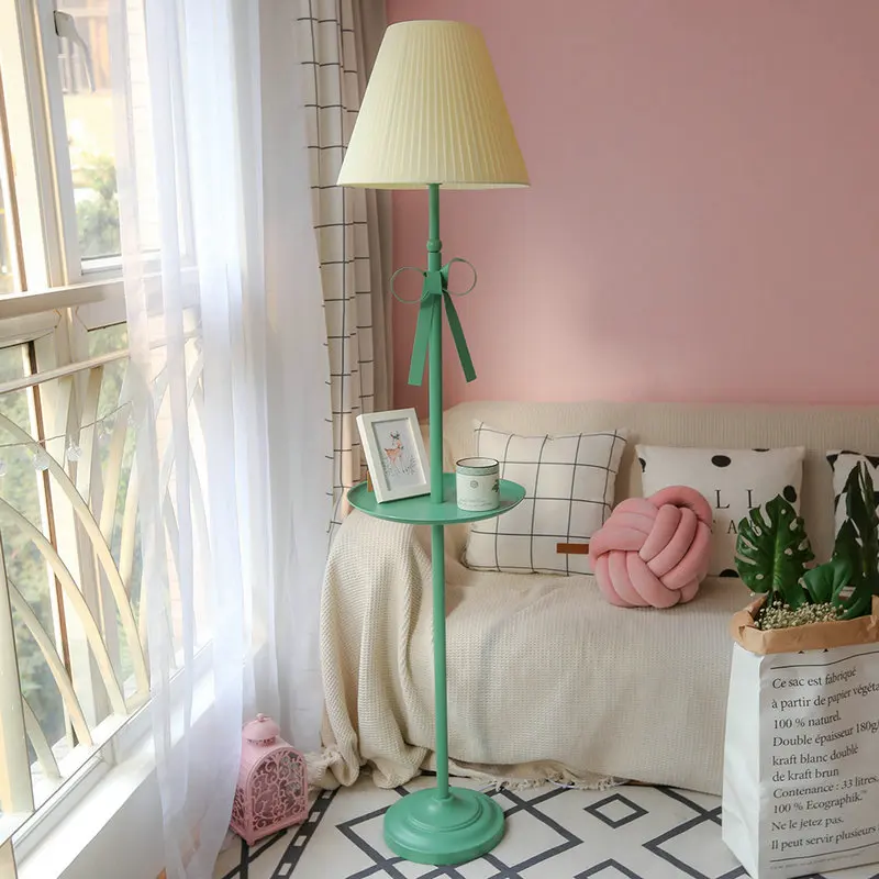 Современный напольный светильник в скандинавском стиле, розовый тканевый абажур, железный E27 светодиодный напольный светильник для свадьбы, украшения для спальни