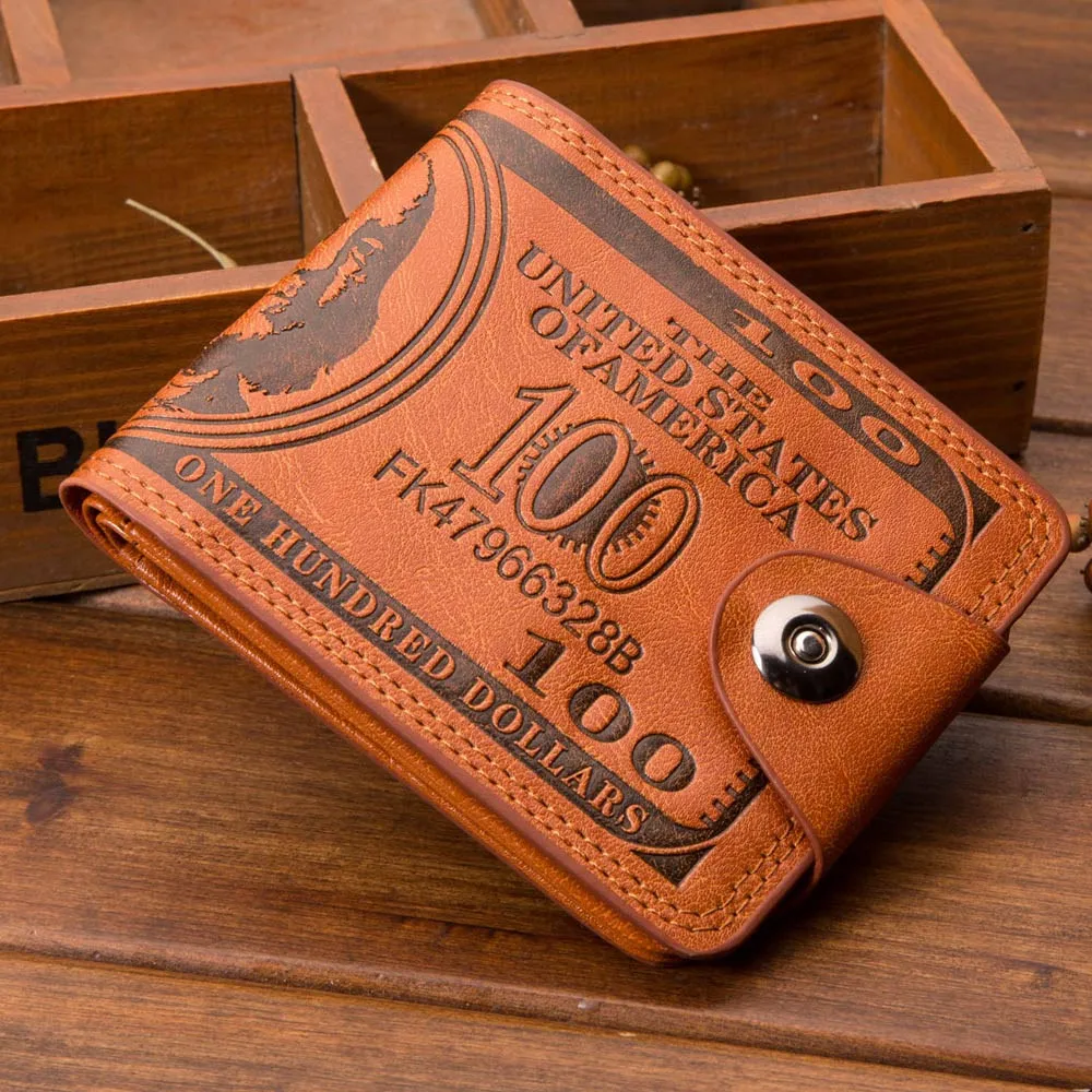 

Wallet Women Men Bifold Business Leather Wallet ID Credit Card Holder zipper Pockets