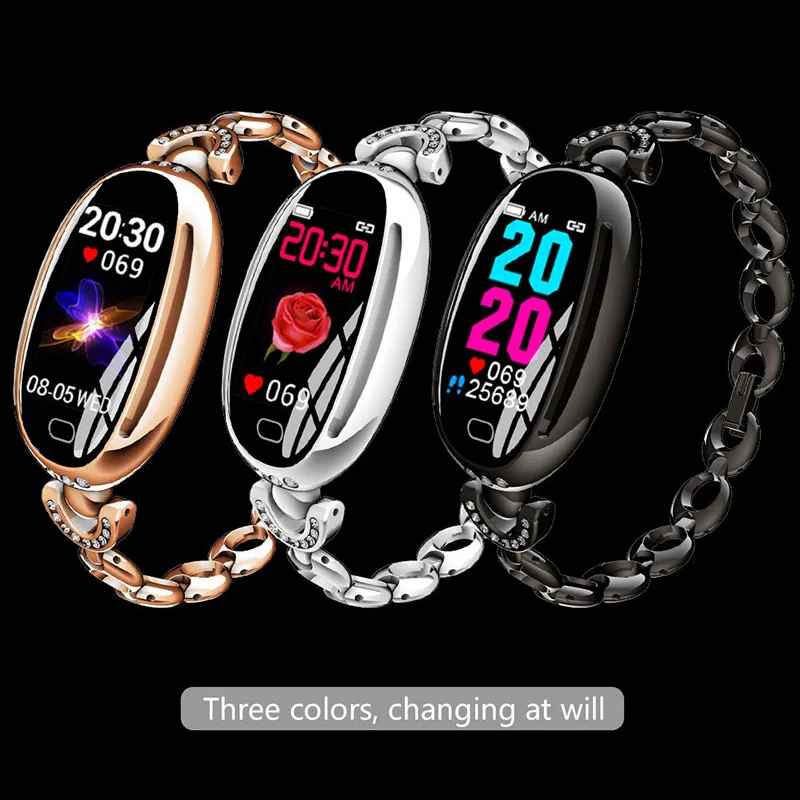 E68, женские смарт-браслет, кровяное давление, фитнес-трекер, монитор сна, женские часы, телефон, смарт-браслет, женские Смарт-часы