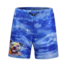 Дропшиппинг Горячий Летняя распродажа новые свободные большие размеры 3D с принтом собаки из мультфильма Пляжные штаны мужские укороченные штаны