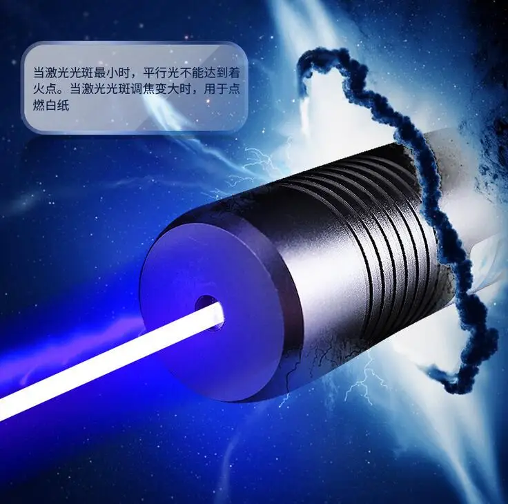 the Most Powerful 405nm 450nm Burning Laser Torch 10000mw 10W Focus