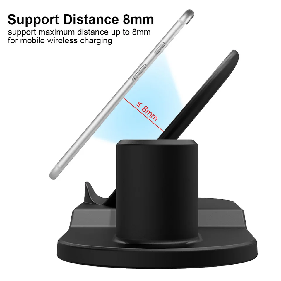 10W 3 in 1 Qi Wireless Charger Fast Multi Phone Charger Quick Mobile Charger For iPhone XR XS for Apple Watch 2 3 4 For AirPods (46)