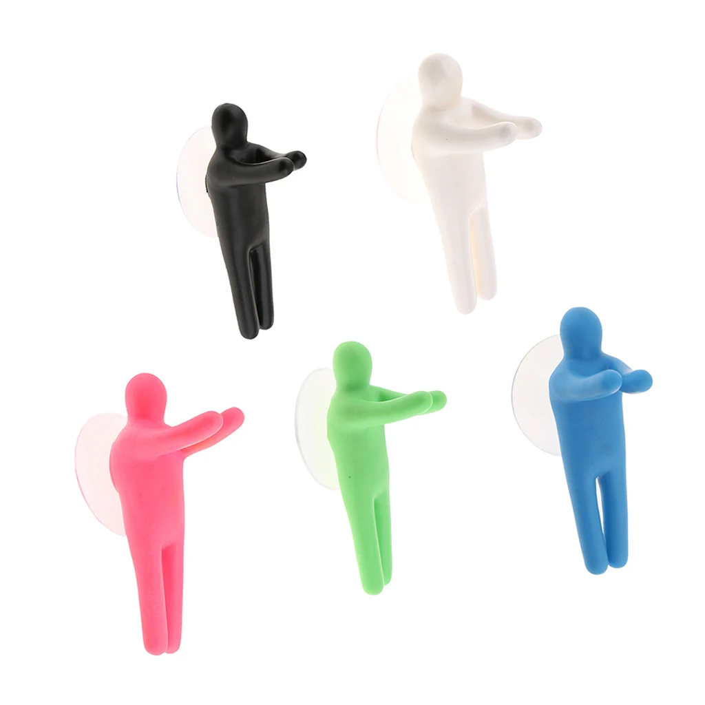 Suction Cup Hanging Kids Toothbrush Key Holder Hanger Hook & Bathroom Organizer Home Wall Hanging Decorative Hook 