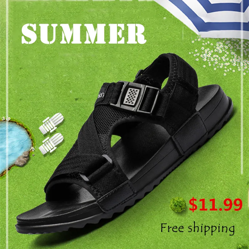 

Size 36-46 Men Sandal Shoes For Couple Black Gray Sandalias Hombre Ultralight Mens Sandals Summer Sandal Pria Unisex Sandals Men