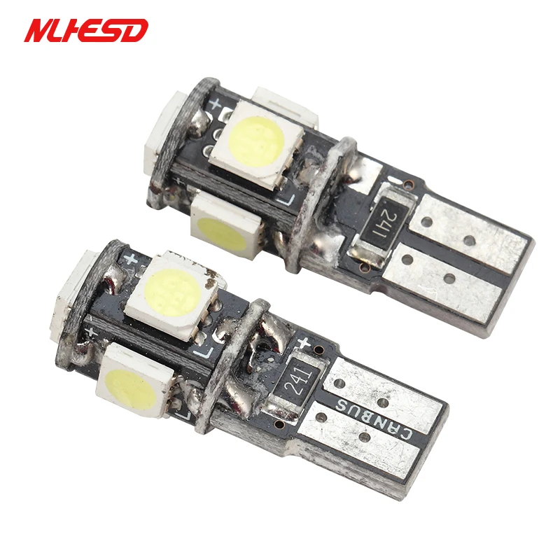 10X T10 5SMD CANBUS 5050 SMD W5W 194 светодиодсветодиодный автомобисветильник лампа без ошибок