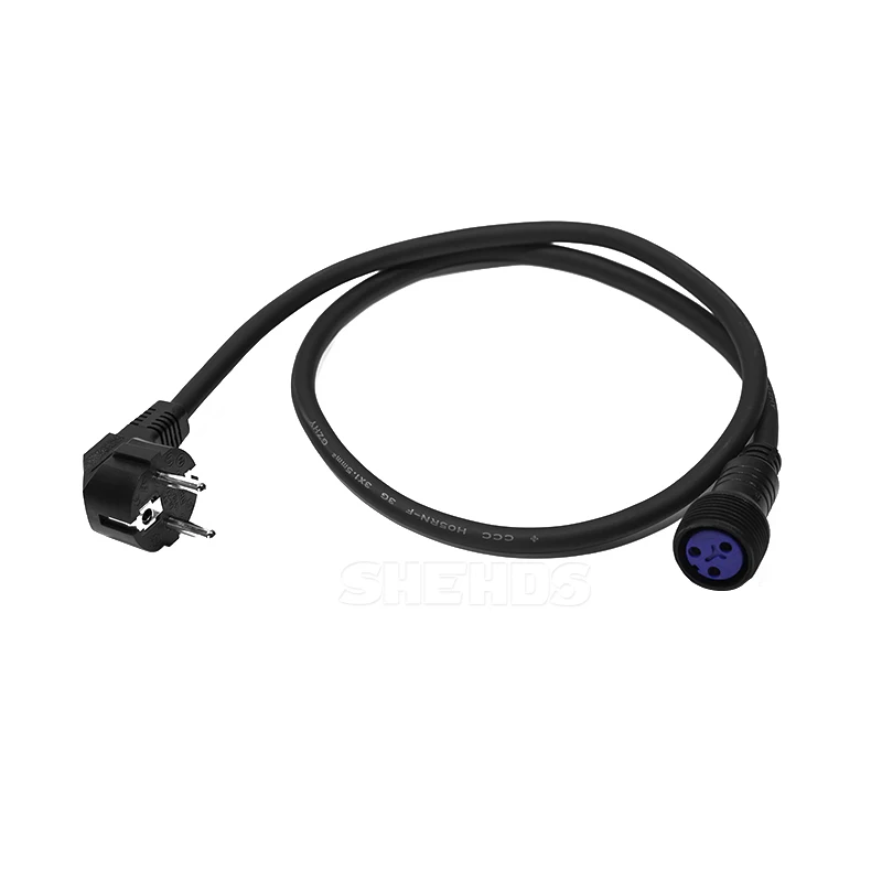 10 шт. водонепроницаемый силовой кабель и DMX сигнальный кабель Разъем 1 м для ЕС/США/AU/UK Штекер кабель питания отличное качество для Светодиодный свет сцены - Цвет: Prower Plug