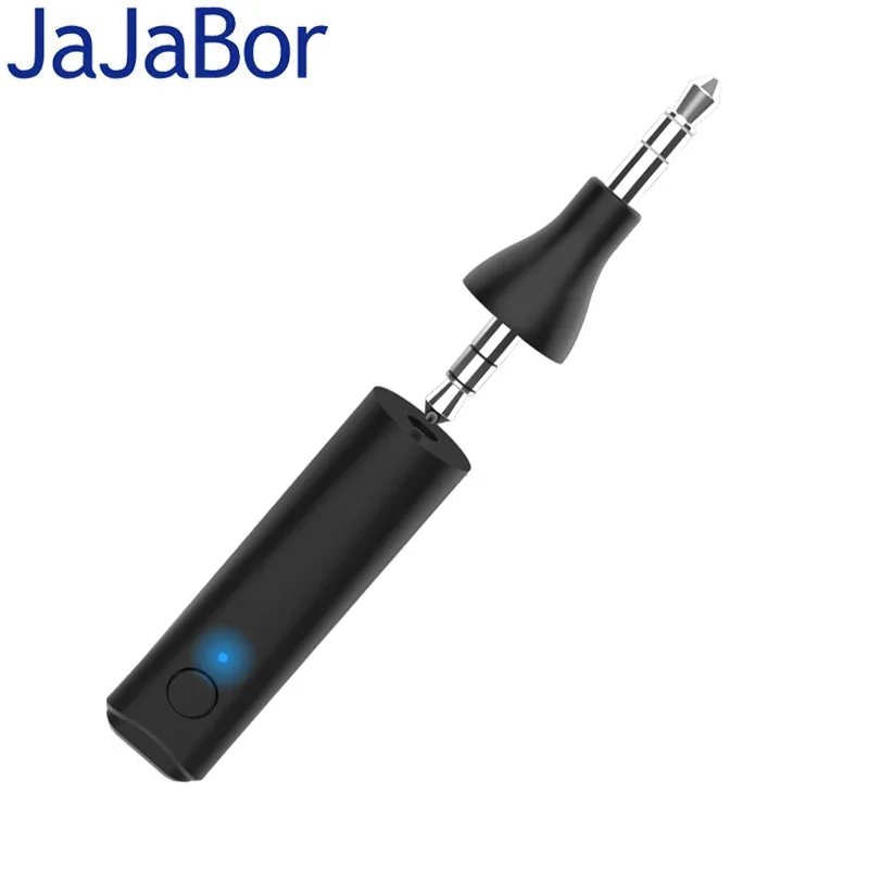 

JaJaBor Bluetooth Car Kit Handsfre 3.5mm AUX Audio Jack A2DP Wireless Bluetooth 5.0 Music Receiver Adapter Pair with 2 Phones