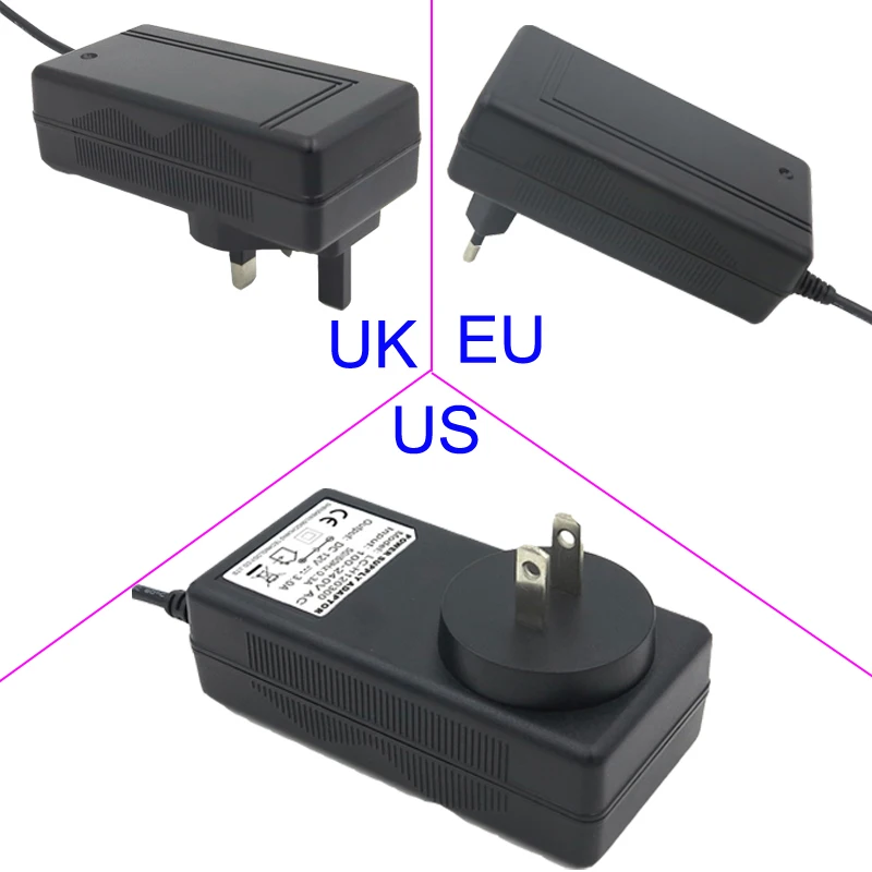 VORED AC 100 240 В к DC 12V3A Импульсный блок питания зарядное устройство для камер