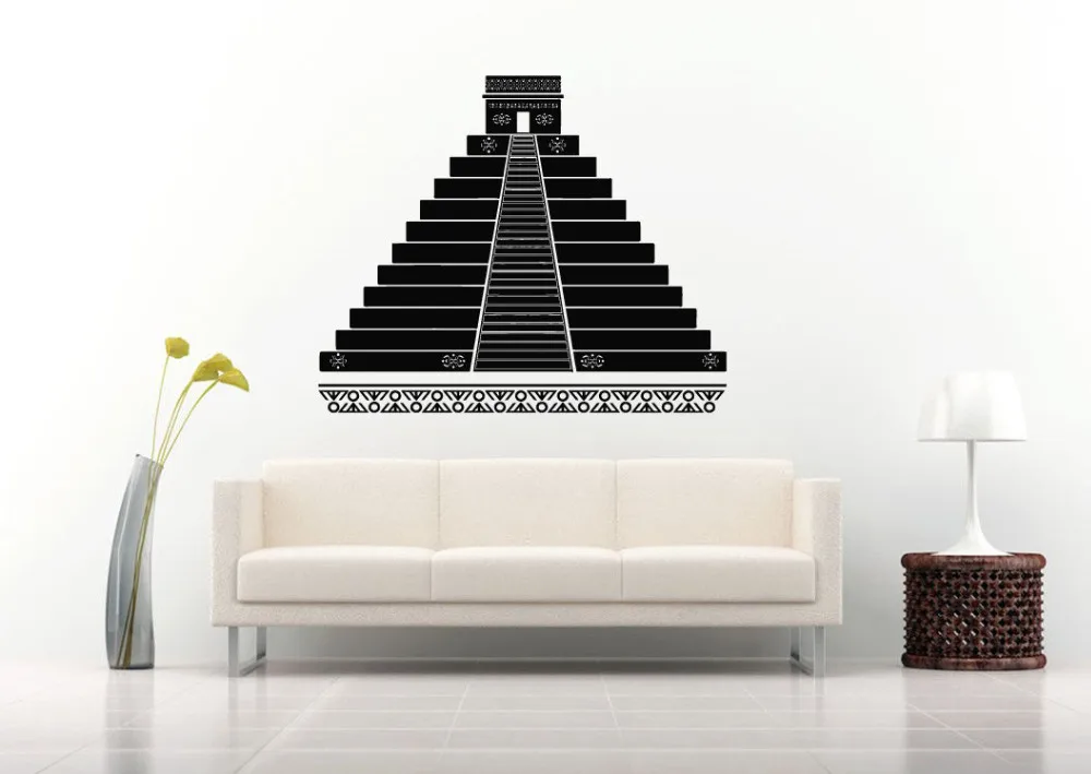 Newest Design Wall Sticker Room Decal Pyramid Aztec Ancient Culture