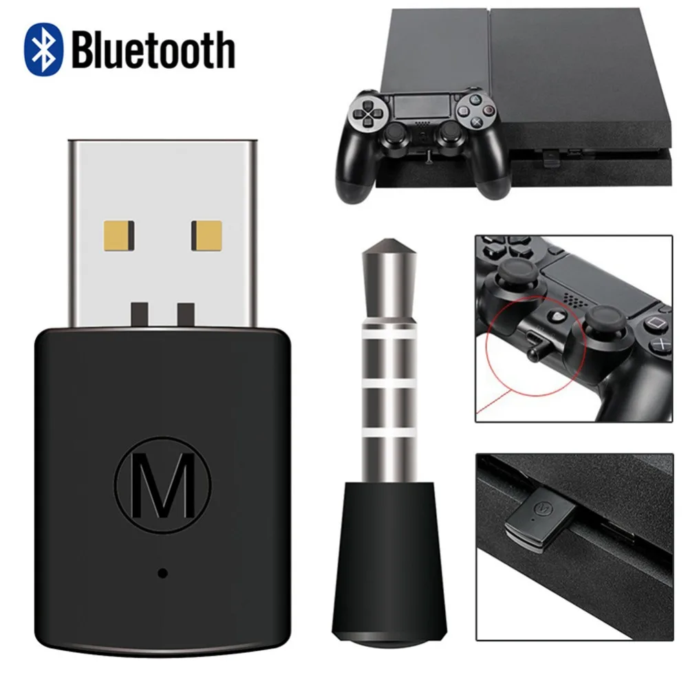 Bluetooth Беспроводной приемник для наушников с микрофоном адаптер Bluetooth 4,0 адаптер USB адаптер 10 м ключ для PS4 консоли контроллера