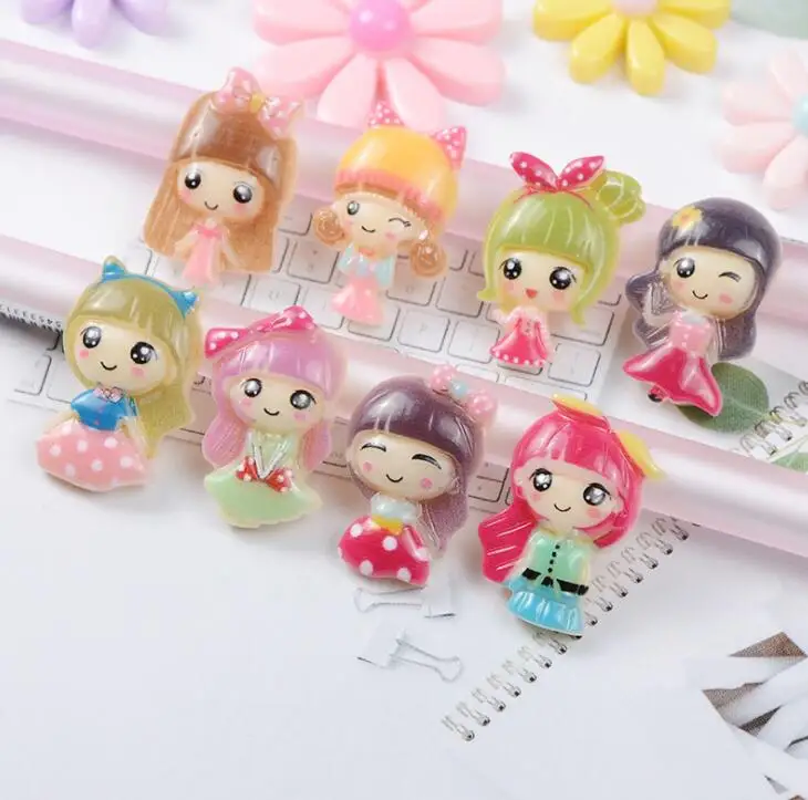

Kawaii Princess Flatback Resin Cabochon Craft DIY Hair Bows Accessories Flat back Resin Cabochons Embellishments