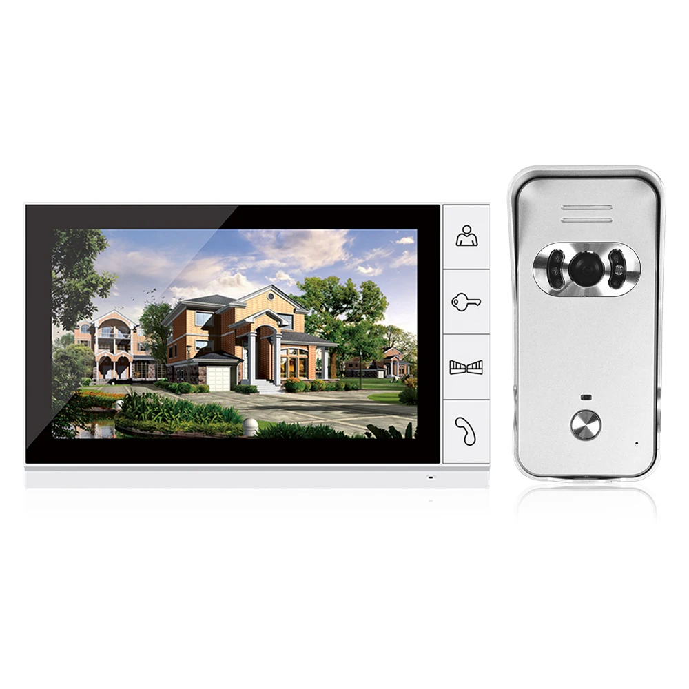 

Home Security 9-inch LCD Color Video Door Phone Intercom System Night Vision Camera Kit IR Night Vision Camera Door Bell for Apartment Home