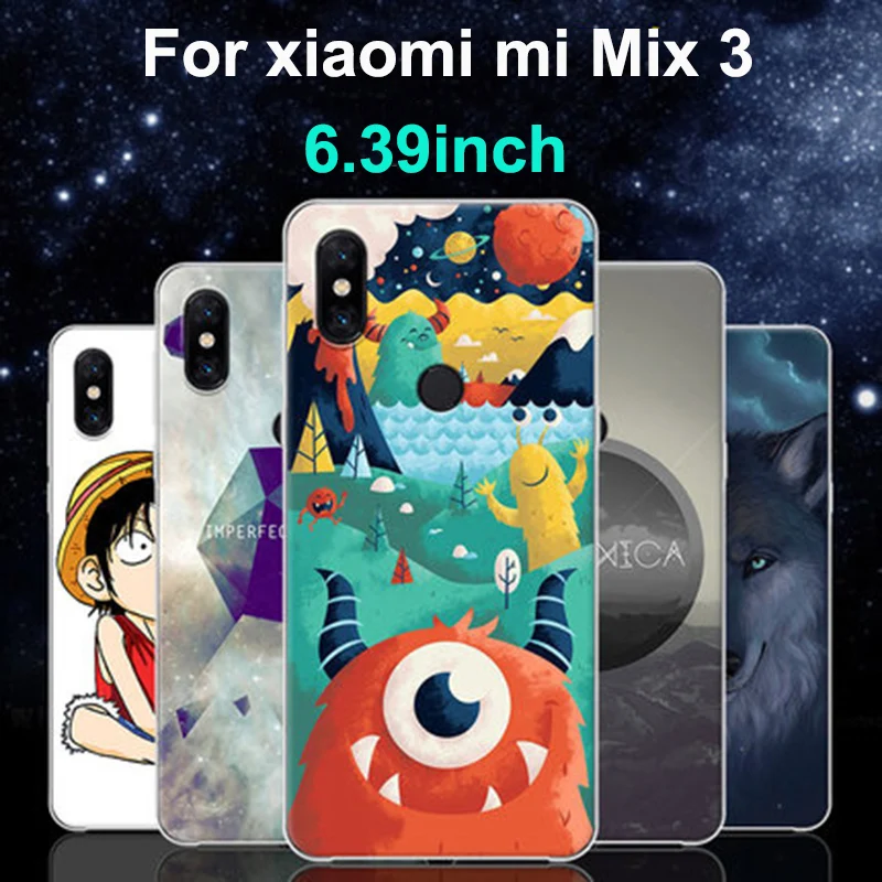 Чехол для xiaomi mi Mix 3 6 39 дюйма Жесткий из поликарбоната с мультяшным рисунком