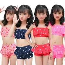 Бикини для девочек, детская одежда года, купальник для малышей, новая детская одежда, милые кружевные брюки-кюлоты