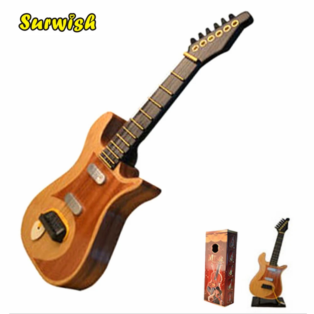 

Surwish 17 Inch 6 String Mini Wooden Guitar Kids Musical Instruments Educational Toy - Type-2