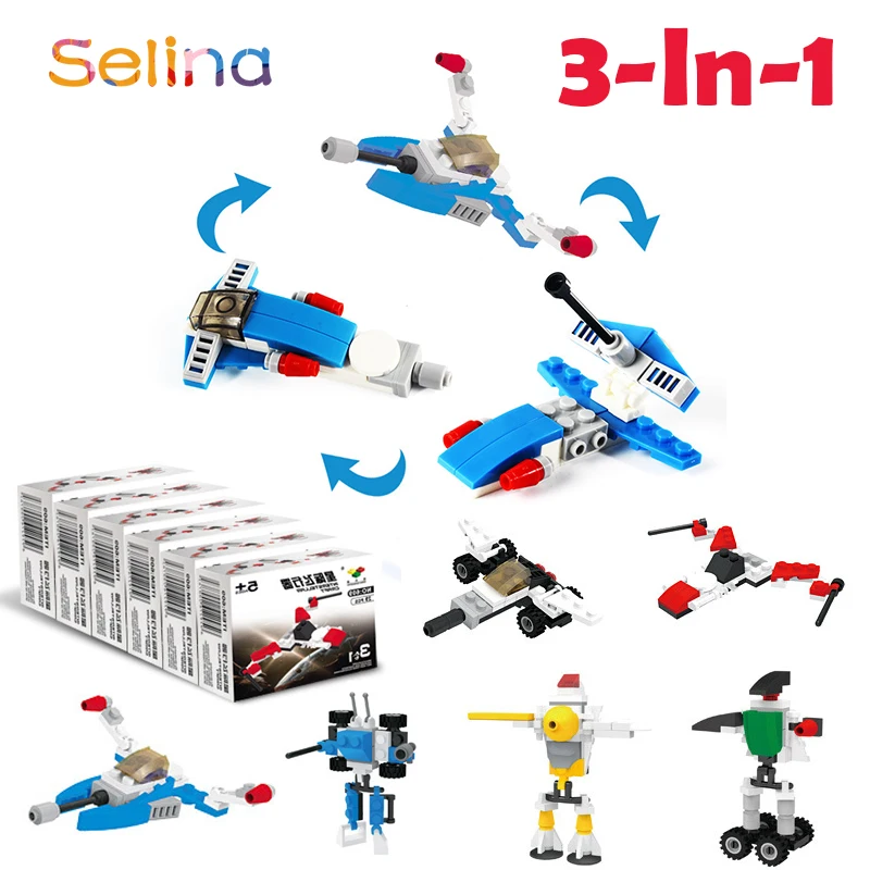 

3 In 1 Creator Series Spaceship Spacecraft Transform Robot Building Blocks Kit LegoINGlys Bricks Educational Toys for Children