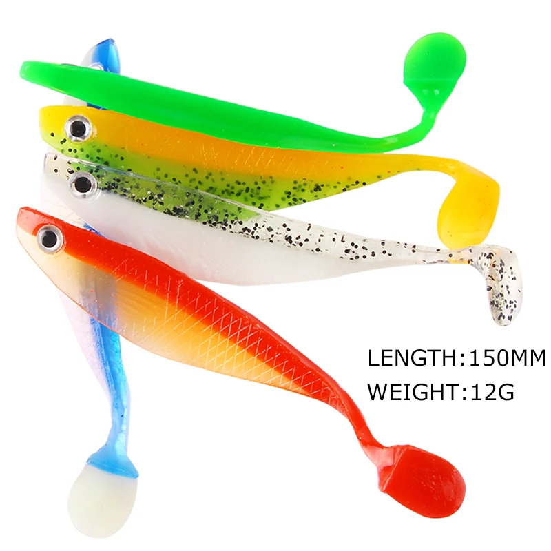 2 шт./лот рыболовная приманка Pesca Shad Мягкая 3D глаза искусственная 15 см 10 г