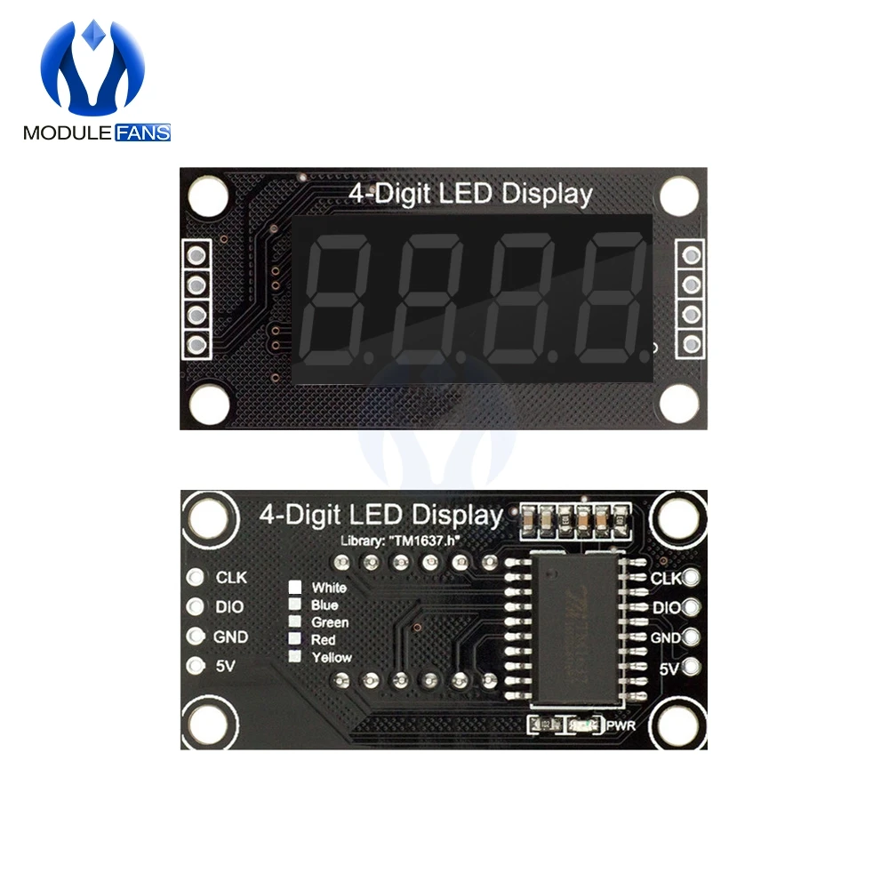 0.36" TM1637 7 Segments Digital Display Tube 4-Digit LED Module Board for Arduino