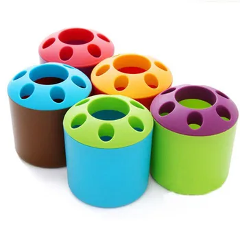 

Creative Popular Pen Vase Pencil holder Makeup Brush Holder Stationery Desk Tidy Container Gift Size:7cm x 7cm x 7.5cm