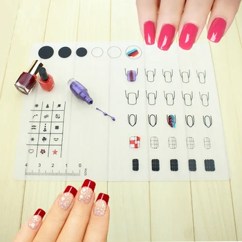 

Big SALE 1 pcs Nail Polish Coloring Mat Nail Marble Maker Silicon Printing Transfer Table Cover Palette Tools