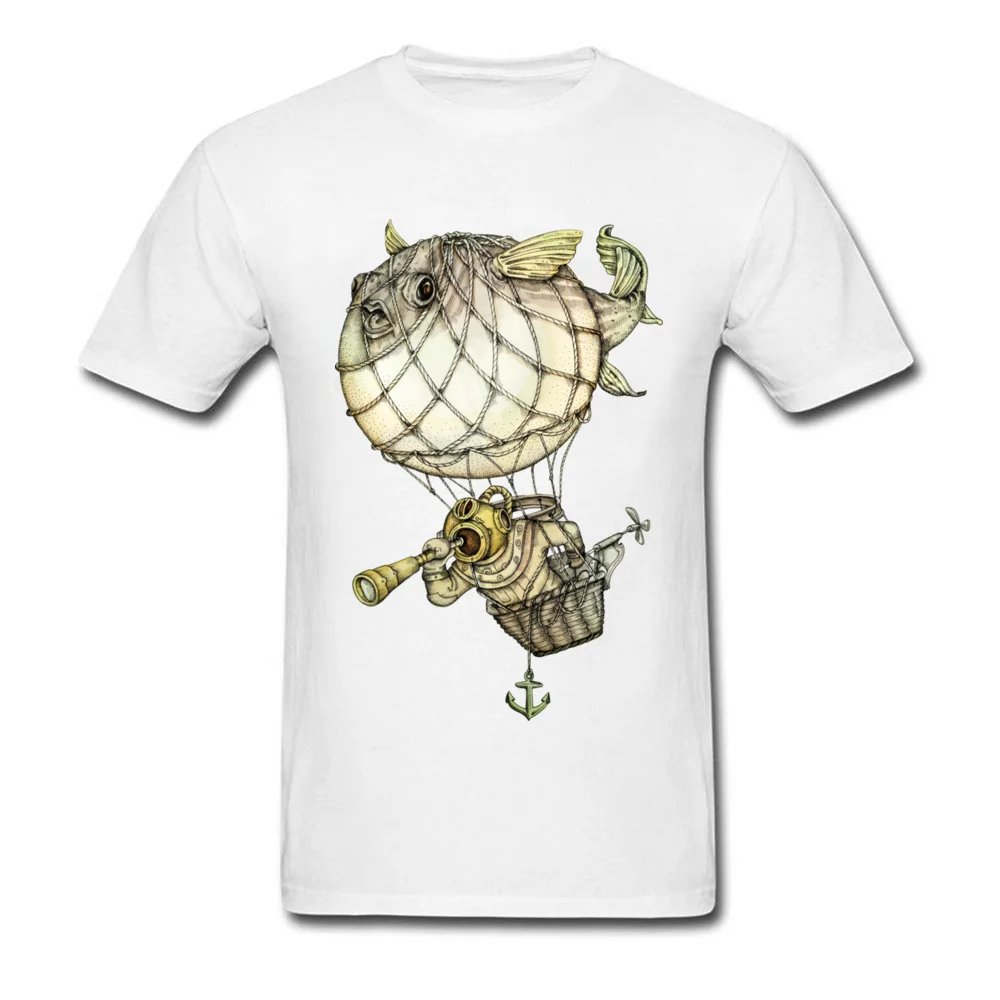 Design T-Shirt Oversized Crewneck blowfish Cotton Men Tops & Tees Custom Short Sleeve Tee Shirts Top Quality blowfish white